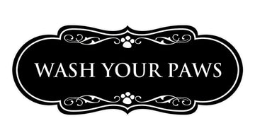Designer Paws, Wash Your Paws Wall or Door Sign